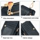 thumbnail image 3 of Cartera de cuero vegano para mujer, cartera larga plegable con bolsillo para monedas con cremallera, 3 of 6