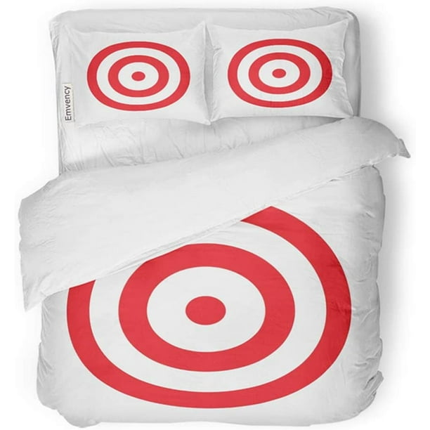 HATIART 3 Piece Bedding Set Red Circle Target for Archery Shooting