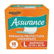 Assurance Maximum Absorbency Unisex Premium Underpad, L, 18 count