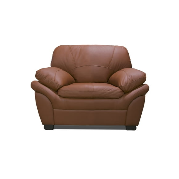 Sillón Individual de Piel Genuina ConfortoPiel  Genova Terracota