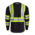 thumbnail image 3 of JORESTECH Hi-Vis Long Sleeve Safety Shirt, Two-Toned (Black, 4XL), 3 of 8