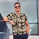 thumbnail image 4 of Fotbe Retro Hydrangeas Camiseta Polo de Golf para Hombre con Estampado – Camisa Deportiva Transpirable con Cuello Abotonado-Medium, 4 of 6