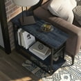 thumbnail image 6 of Furniture of America Quint 1-Shelf Wood Indoor End Table, Rustic Navy Blue, 6 of 8
