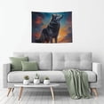 thumbnail image 5 of Kdxio Moonlit Night Sky Wolf Wall Hanging Tapestries Banner For Bedroom College Dorm Home Living Room Party Decor 29X37 In, 5 of 8
