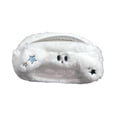 thumbnail image 1 of Estuche de peluche con cremallera para lápices, tarjetero para adolescentes, pinceles, dormitorio universitario, oficina Azul, 1 of 8