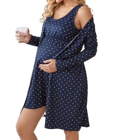 

Maternity Loungewear Dress Sets Navy Blue M