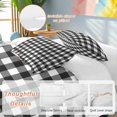 thumbnail image 3 of Black White Plaid Bedding 3 Piece Duvet Cover Set Full Size, Modern Simple Buffalo Check Gingham Soft Microfiber Comforter Cover with Zipper Closure & Pillowcases, Wrinkle & FadeResistant Quilt Cover, 3 of 9