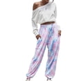 thumbnail image 6 of Hunpta Women's Pants Active Elastic Waist Baggy Tie-Dye Sweatpants Joggers Lounge Pants, 6 of 9