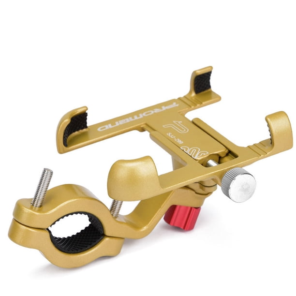 Soidarity Soporte para teléfono de bicicleta Soporte de exhibición universal Soporte de aleación de aluminio Soporte frontal ajustable para teléfono Ciclismo Dorado para manillar Soidarity OD026623-04
