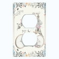 thumbnail image 2 of Metal Light Switch Plate Cover Vintage Paris Floral Eiffel Tower Card PRS023, 2 of 13