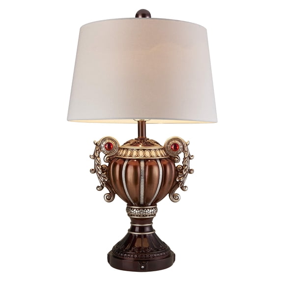 Lámpara de Mesa OK Lighting AZOK4296T Bronce Marrón