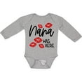 thumbnail image 3 of Inktastic Nana Was Here Red Kisses Boys or Girls Long Sleeve Baby Bodysuit, 3 of 5