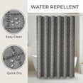 thumbnail image 4 of Unique Bargains 3D Geometric Texture Bath Curtain Sets with Hooks Dark Blue 72"W x 72"L, 4 of 8