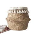 thumbnail image 4 of Joernso Nordic Two-Layer Tassel Woven Flower Holder Flowerpot Living Room Storage Basket, 4 of 6