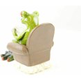thumbnail image 2 of Novelty Design Grandpa Frog Reading Newspaper on Chair Shelf Display Home Decor. G16665, 2 of 2