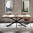 thumbnail image 2 of Noble House 55.11" - 70.86" Retro Rectangular Extendable Dining Table with Hidden Storage,Natural, 2 of 10