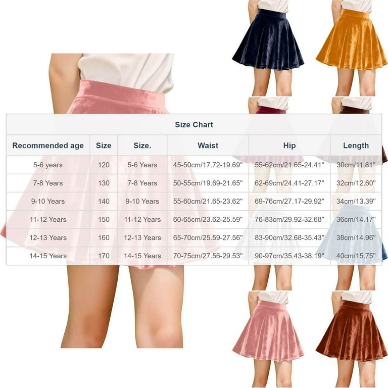 NAISIBABY Girls Pleated Skirt, Floaty High Waist A-Line
