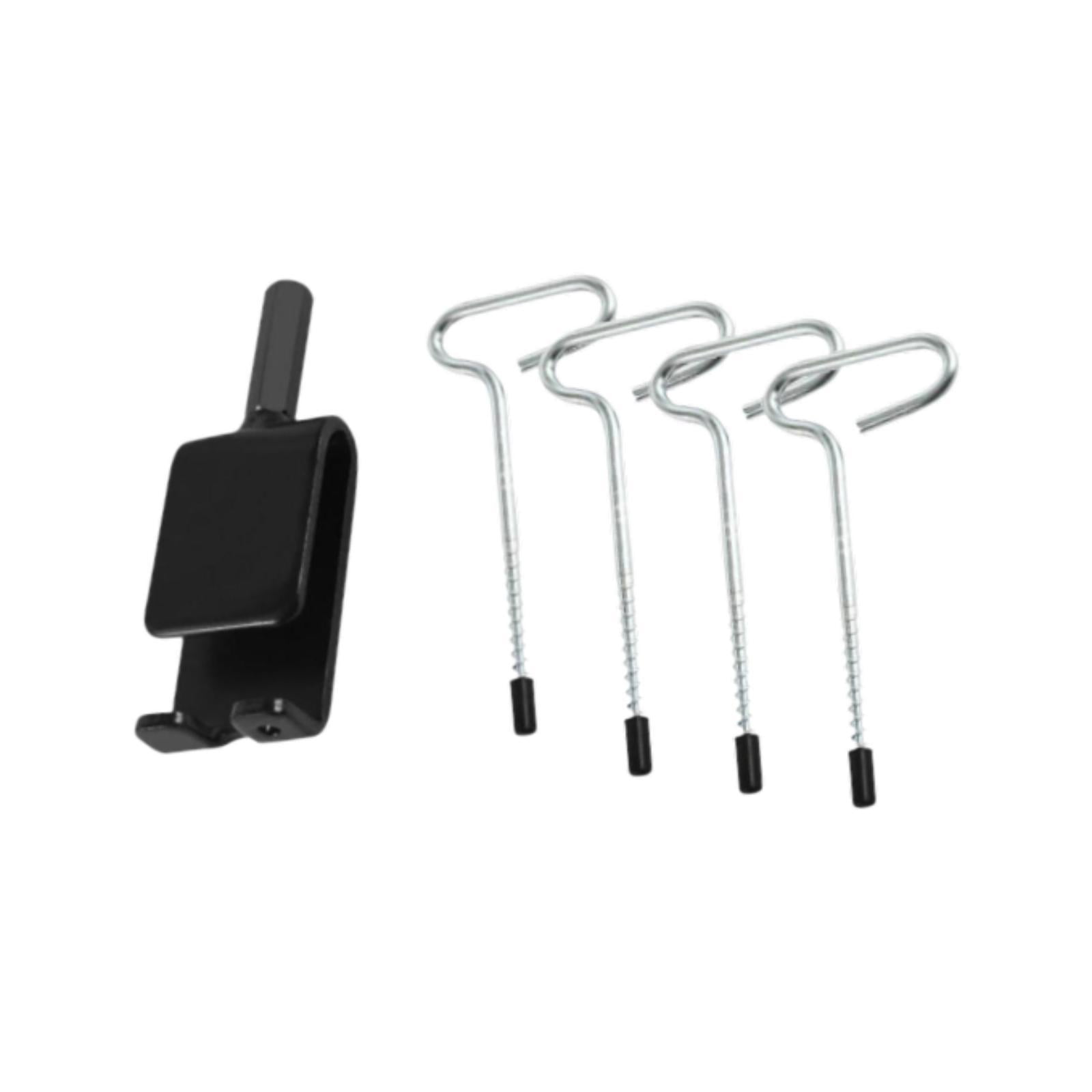 figatia Ice Anchor Tool Kit Ice Fishing Shelter Stakes with 4Pcs Threaded Pegs Heavy Duty Sturdy Fixing Tools for Ice Fishing Camping