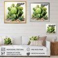 thumbnail image 4 of Designart "Green Cactus Impression in the Desert I" Food & Beverage Wall Art - Traditional Green Fruits Bedroom Canvas Wall Art, 4 of 6