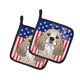 thumbnail image 1 of ""Caroline'S Treasures Par De Agarraderas Con Bandera Estadounidense Y Cocker Spaniel Bb2146Pthd 7.5Hx7.5W Multicolor"", 1 of 1