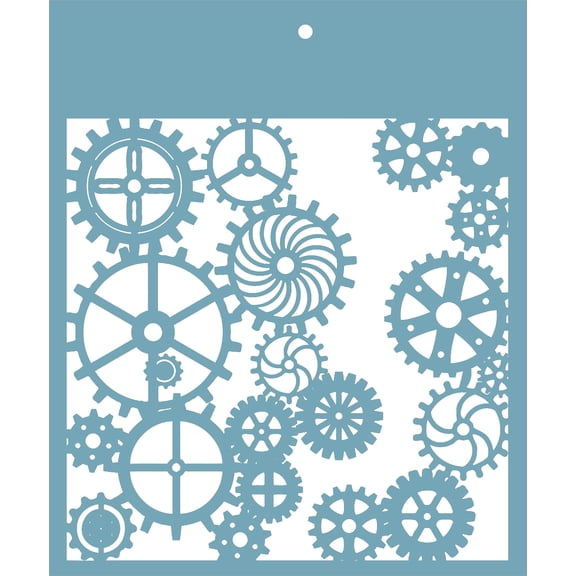 FineArt Gear Stencils for Mixed Media, Wall Painting, Art and Craft, Home Decor, DIY Craft, Card Making and Fabric Painting, Size 6X6 Inch