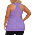 thumbnail image 6 of GHIIYER Plus Size Workout Tops for Women Sleevless Racerback Vest Top Athletic Yoga Running Shirts Size 5XL, 6 of 6