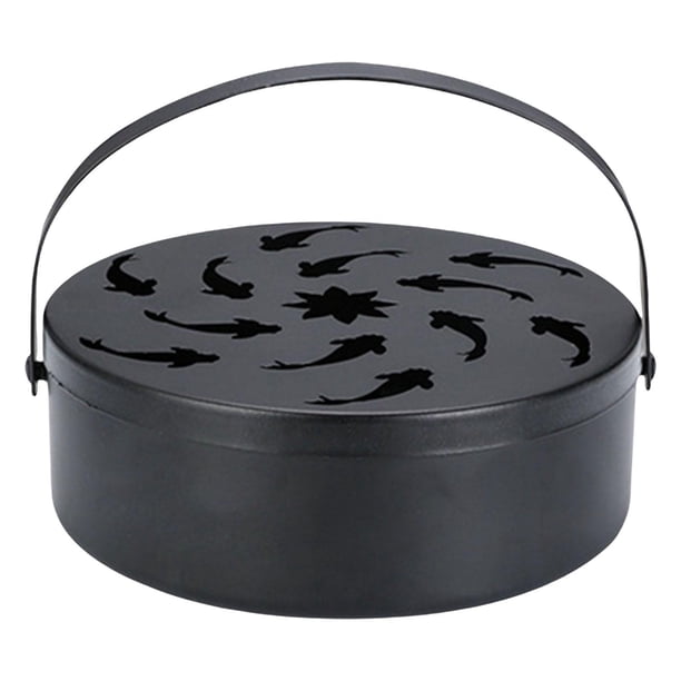Quemador de incienso con espiral antiescaldadura y prevención de incendios para decoración artística patrón de pescado