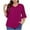 Hot Pink, variant on FAIWAD Womens Plus Size T Shirts V Neck Ruffle Sleeve Tee Casual Loose Basic Tops Outfits Clothes Trend