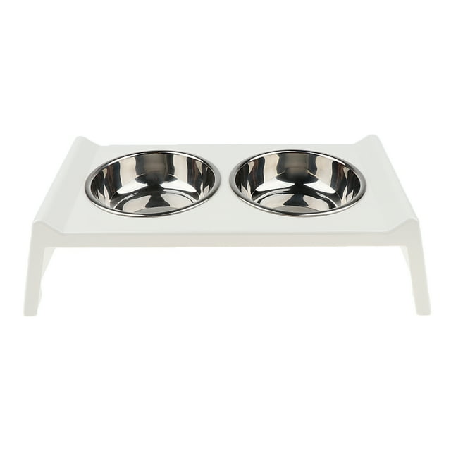 Tazones Para Perros Tazón Doble Para Perros de material acero Inoxidable Sin Derrame Comederos Antideslizantes Tazón Para Mascotas Para Perros Y Mascotas Yinane Comedero para perros y gatos