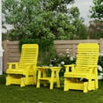 thumbnail image 2 of Wildridge Signature Single Glider, Lemon Yellow - Outdoor Weather Resistant Recycled HDPE Glider for Porch, Patio, Deck, 2 of 4