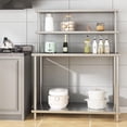thumbnail image 1 of Eastvita Table de Travail en Acier Inoxydable Robuste 48 x 24 Pouces avec Tablette Supérieure Réglable pour Restaurant Commercial, Entrepôt Ou Garage, 1 of 5