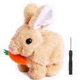 thumbnail image 2 of Deago Hopping Rabbit with Carrot Interactive Electronic Pet Plush Bunny Toy with Sounds and Movements Walking Wiggle Ears Twitch Nose Gifts for Toddlers Kids, Yellow, 2 of 9