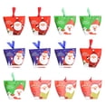 thumbnail image 3 of CIMAXIC christmas 12pcs DIY Christmas Gift Bags with Ribbon Santa Claus Pattern Candy Apple Paper Box Container for Christmas Eve (Assorted Color),4.72"X3.94"X2.36", 3 of 4