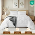 thumbnail image 5 of Sonoro Kate 7 Pieces King Comforter Set, Bed in a Bag for All Seasons, Soft Bedding Set with Comforter, 1 Flat Sheet, 1 Fitted Sheet, 2 Pillowcases, 2 Pillow Shams, White, 5 of 7
