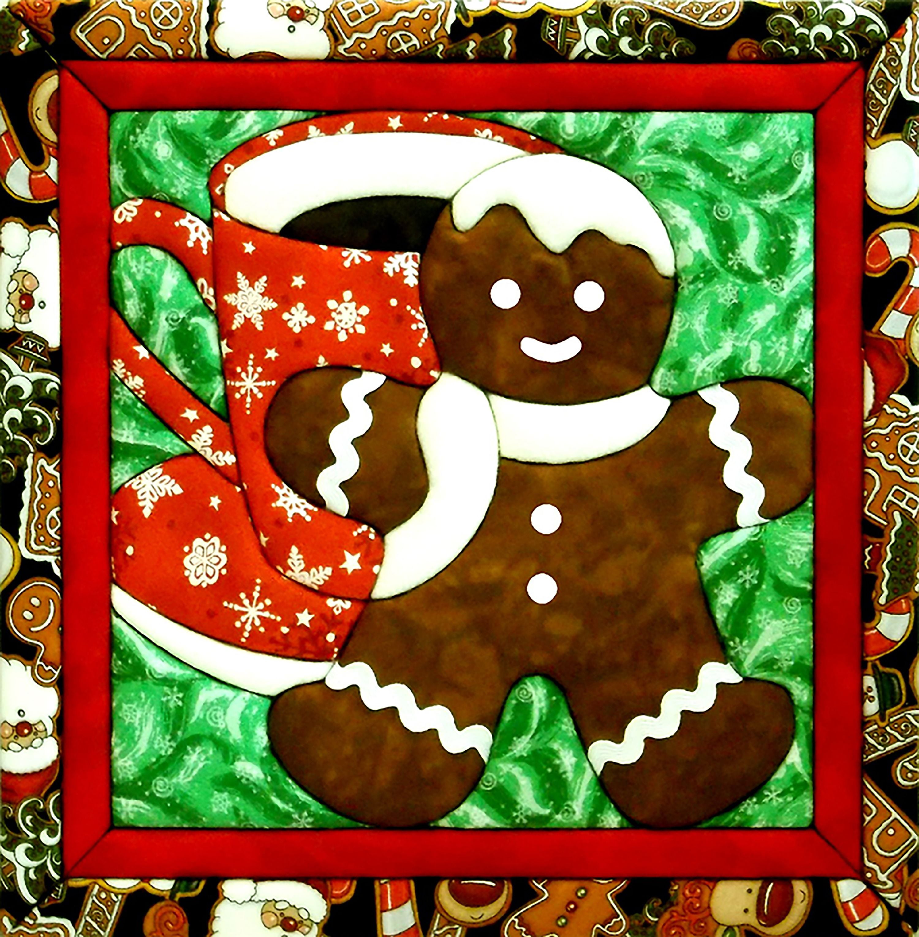 Gingerbread Man Quilt Magic Kit12"X12"