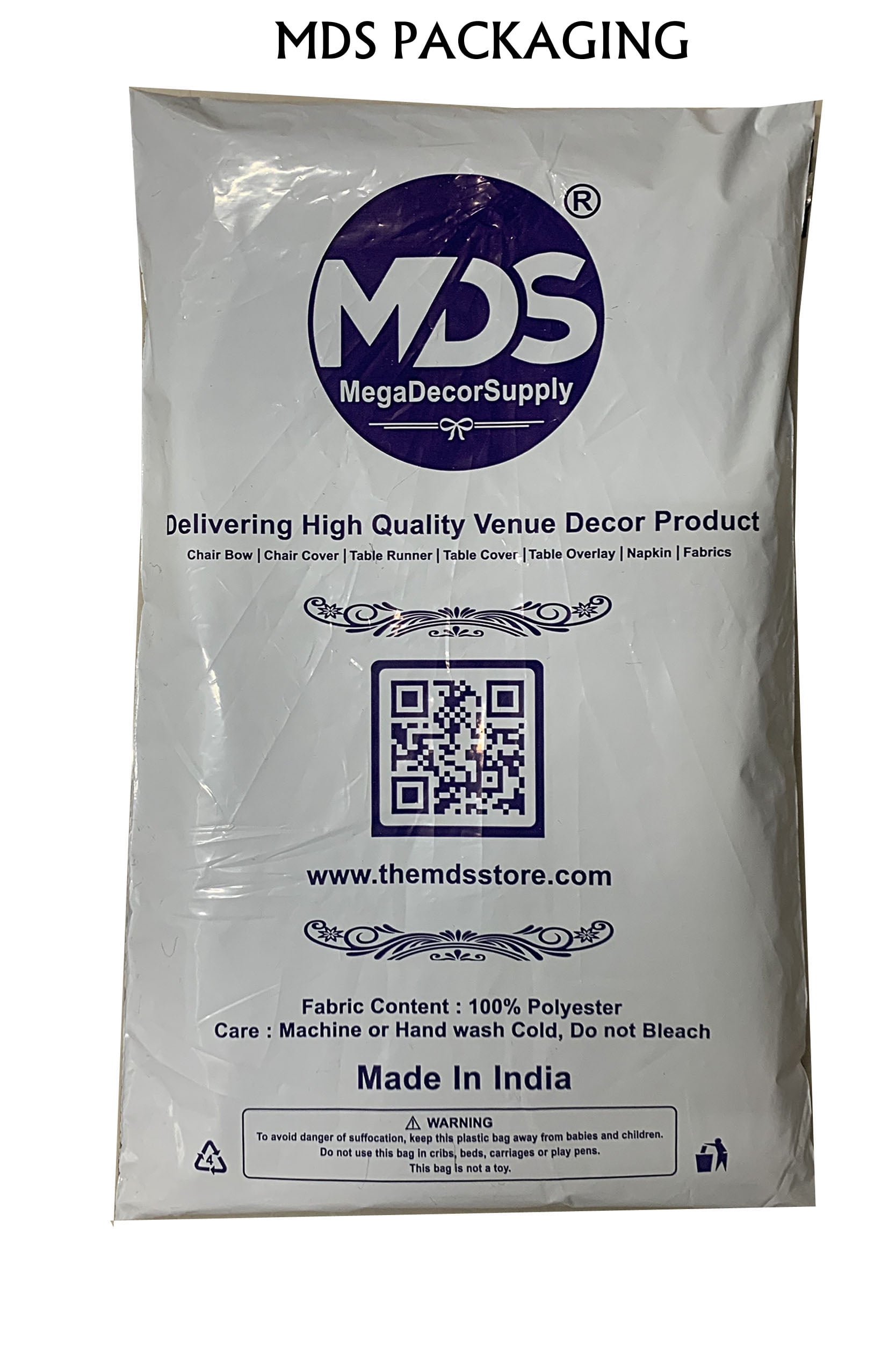 MDS Pack of 10 Wedding 12 x 108 inch Satin Table Runner for Wedding Banquet Decoration -Plum