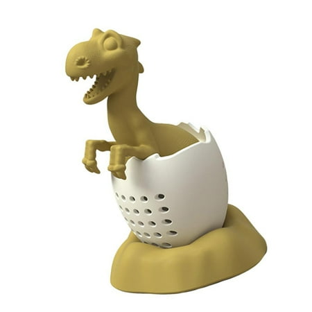 

Tmosphere Tea Infuser Silicone Dinosaur Shape Strainer Loose Leaf Herb Spice Filter Teaware Sieve Strainers Tools Kitchen Supplies Yellow
