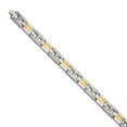 thumbnail image 1 of Titanium Yellow 9 Inch Chain Bracelet Men Link  For Dad Mens  For Him, 1 of 7