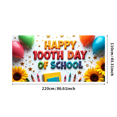 thumbnail image 3 of LUUFILx 100th Day of School Backdrop Kids Celebration Party Supplies Balloons and Crayons Decoration Banner Classroom Background Photography Props, 3 of 9