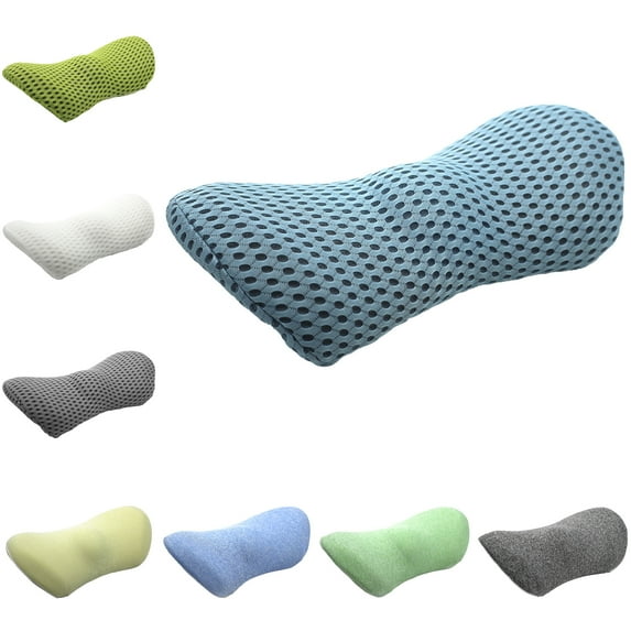 SPRING PARK Car Lumber Pillow Slow Recover Ergonomics Memory Cotton Car Seat Back Cushion, Summer Breathable Car Seat Waist Support Pillow