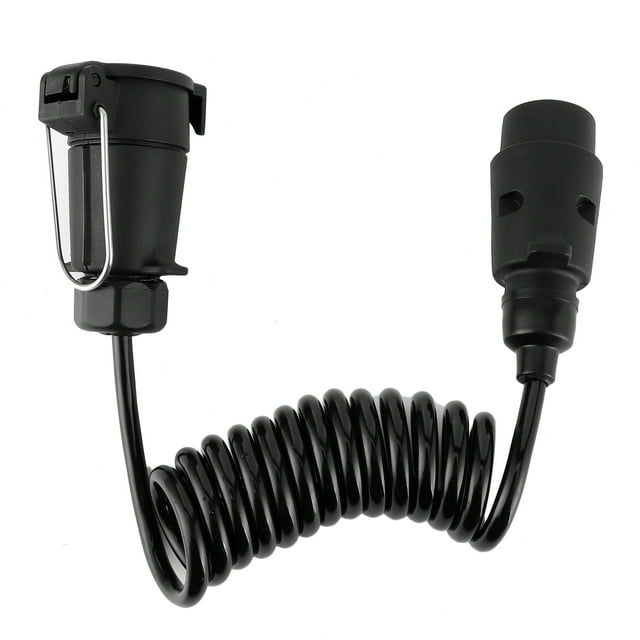 Cable de Primavera de Caravana, Adaptador de cable de Enchufe del Enchufe del Remolque de 7 Pines, El Buzón de 7 Pay Cho de Primavera de 7 Pines Cable de Resorte para Vehículos