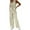 Beige, variant on Women's 2 Piece Blazer Outfits Sleeveless V Neck Vest Waistcoat Wide Leg Pantsuit Office Dressy Casual Work Sets, M