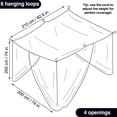 thumbnail image 2 of Black Rectangular Mosquito Net for Single to King Beds – 4 Side Openings, 6 Hanging Loops & Hanging Kit – Includes Carry Bag, 2 of 8