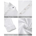 thumbnail image 3 of sogami Men's Cotton Linen Henley Shirts Long Sleeve Casual Button Down Shirt Roll-up, 3 of 7