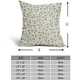 thumbnail image 4 of Daisy Floral Block Print Pillow Covers 18X18 Inch Gray Grey Beige Flowers Decorative Square Pillow Cases Set of 2 Farmhouse Home Decor Vintage Rustic Cute Throw Pillows for Sofa Couch Outdoor, 4 of 6