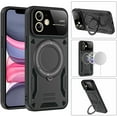 thumbnail image 2 of Case for Galaxy A06,Military [Built-in Kickstand] Magnetic Metal Ring Dual-Layer Heavy Duty Car Holder Shockproof Camera Lens Protection Phone Case for Samsung Galaxy A06 (Red), 2 of 8
