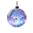 thumbnail image 2 of Spooky Halloween Hanging Decor 3In Glass Ball, Witch Halloween Table Decor, Purple Halloween Night Light, 2 of 6