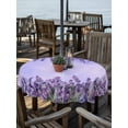 thumbnail image 2 of Outdoor Tablecloth with Umbrella Hole for Patio/Picnic/Party/Camping, Purple Lavender Waterproof Table Cloth Round Cover Washable, Spring Watercolor Wild Flowers Plant (Dia 54"), 2 of 8