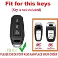 thumbnail image 2 of Key Fob Cover Compatible with Audi A5 A5L A6 A6L Q6L Q6 RS Q6 RS6 SQ6 S6 Keychain Case Holder Protector,Long Keychain-black, 2 of 7