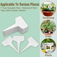 thumbnail image 3 of HOMEIORA 100 Pcs Thick Plastic Plant T-Type Tags Nursery Garden Labels Re-Usable Plant Tags, White, 3 of 8